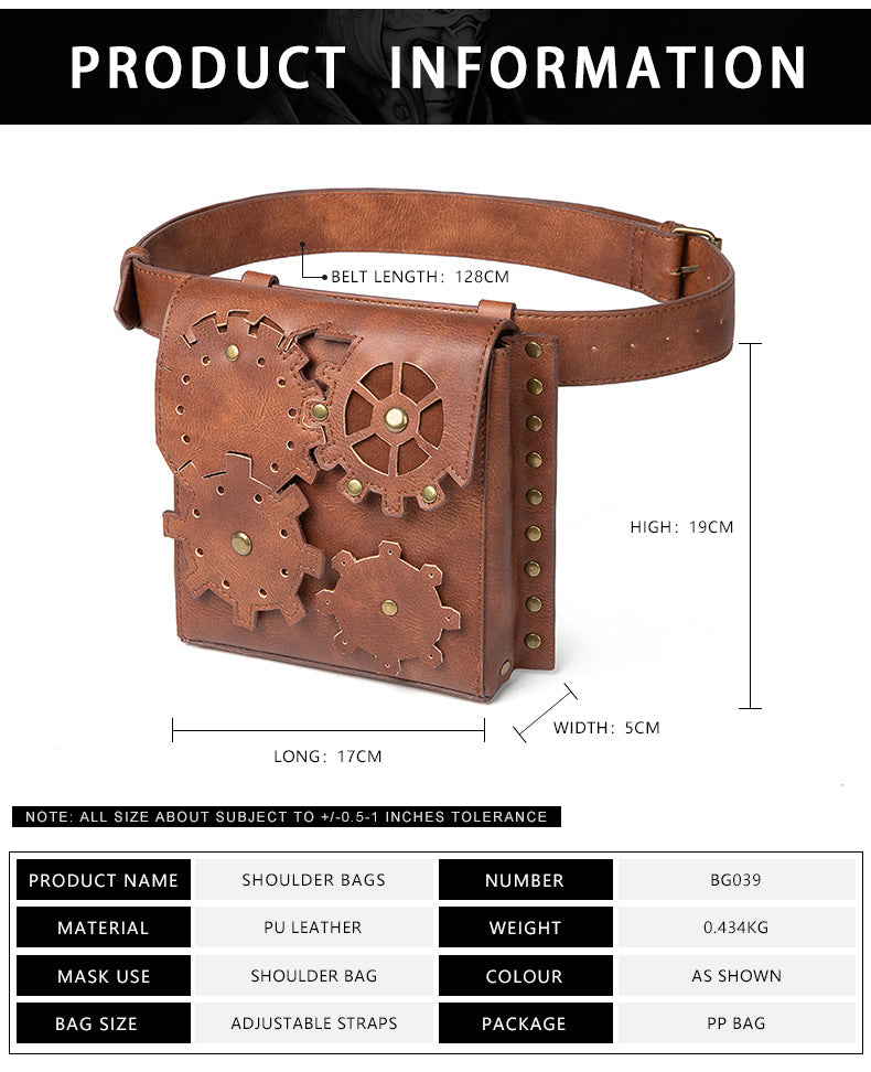 Retro Women's Bag Brown Gear Outdoor Mobile Phone Zero Waist Bag