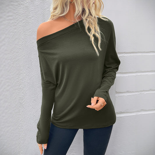 Tynd langærmet pullover T-shirt