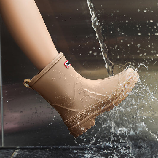 Fashion Korean Women's Fashion Short And Mid-calf Length Rain Shoes