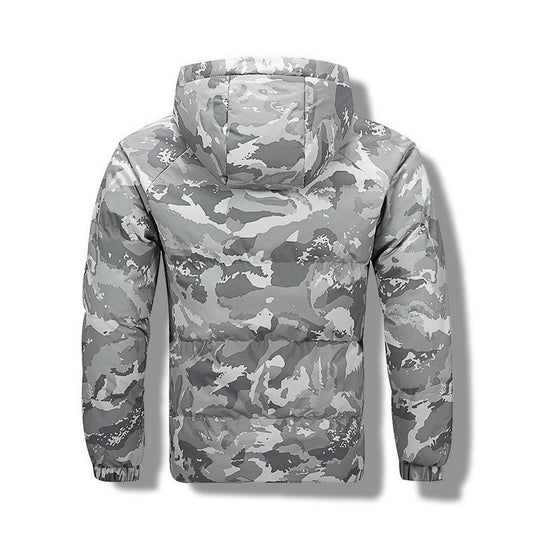Men's Hooded Camouflage Coat Fashion Waterproof Thick Warm Cotton-padded Jacket