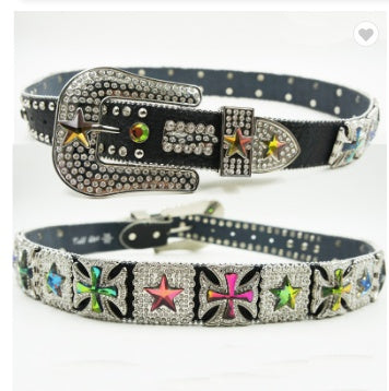 Crystal Rhinestone Fashion All-match Trouser Belt Female Tide Pin Buckle