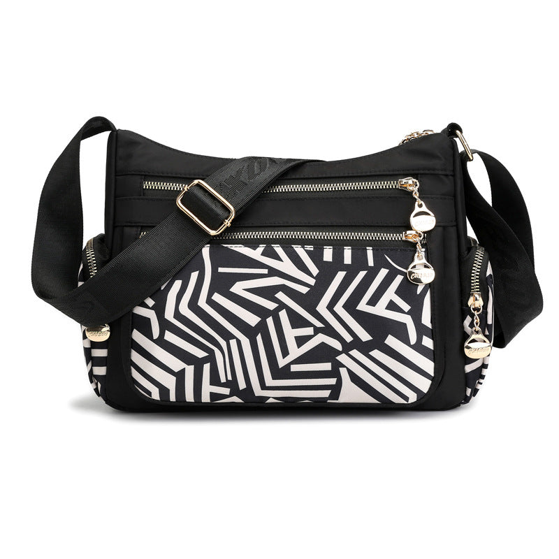 Ethnic Nylon Women's Bag Printed One Shoulder Diagonal Span