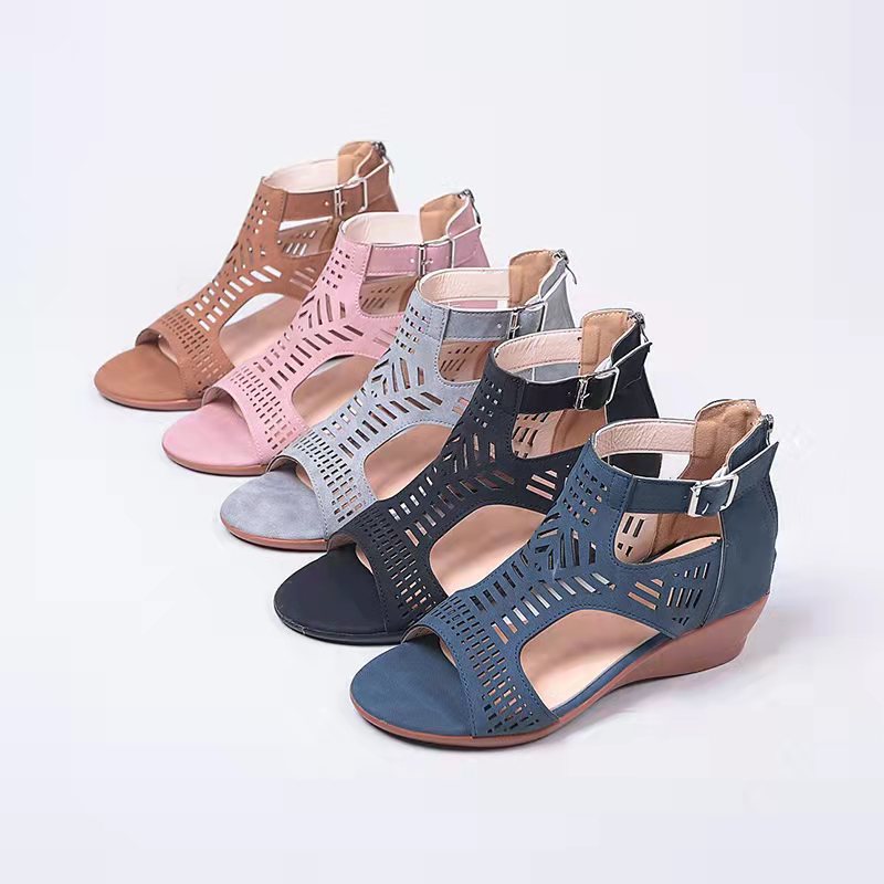 Spring And Summer New Style Slope Heel Sandal Female