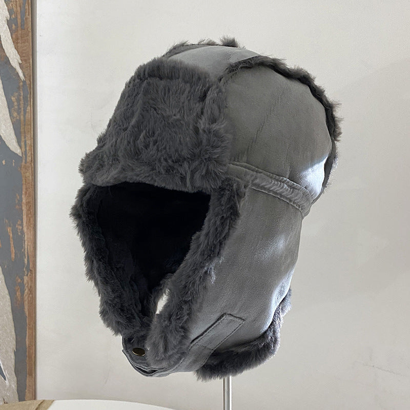 Warm Earmuffs Suede Retro Wear Windproof On Both Sides