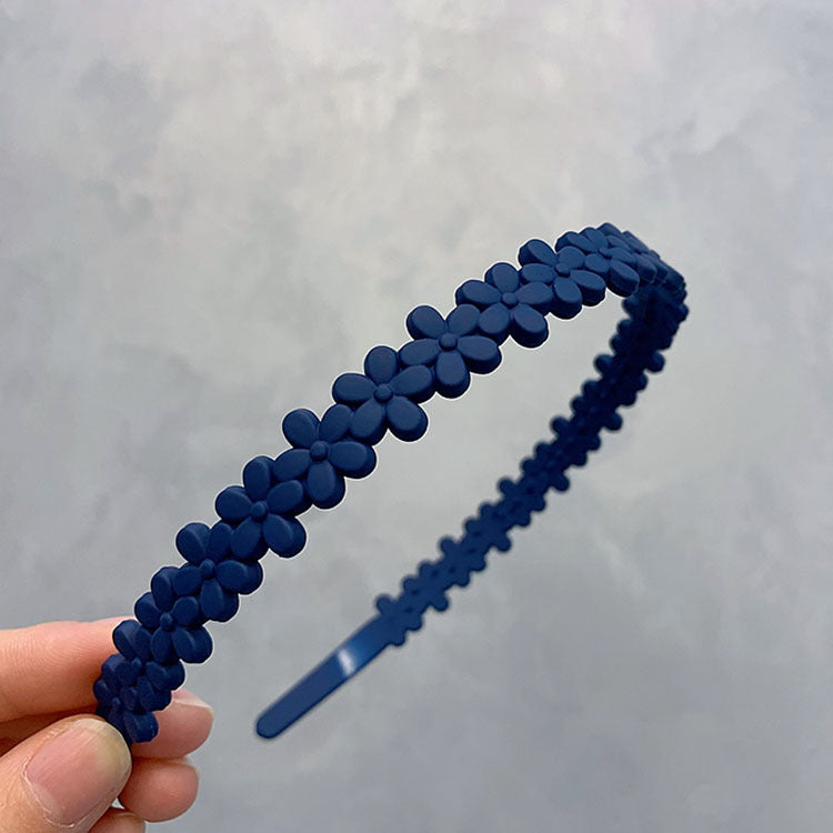 Rubber Paint Frosted Headband Candy Color Head Buckle Fixer Anti-broken Hair Accessories