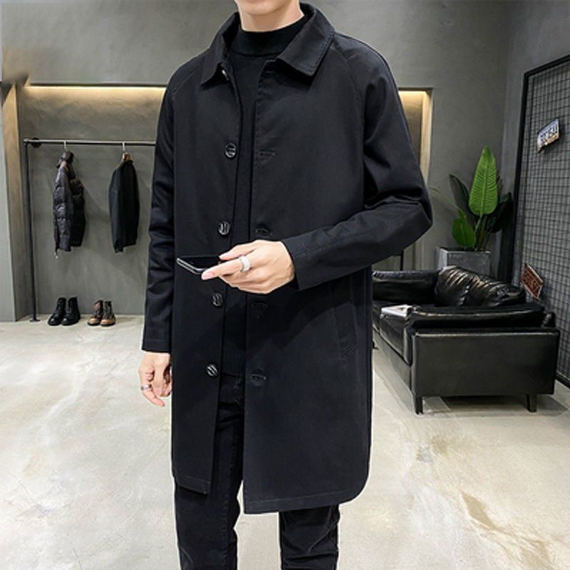 Men's Mid-length Loose Skin Trench Casual Thin Coat