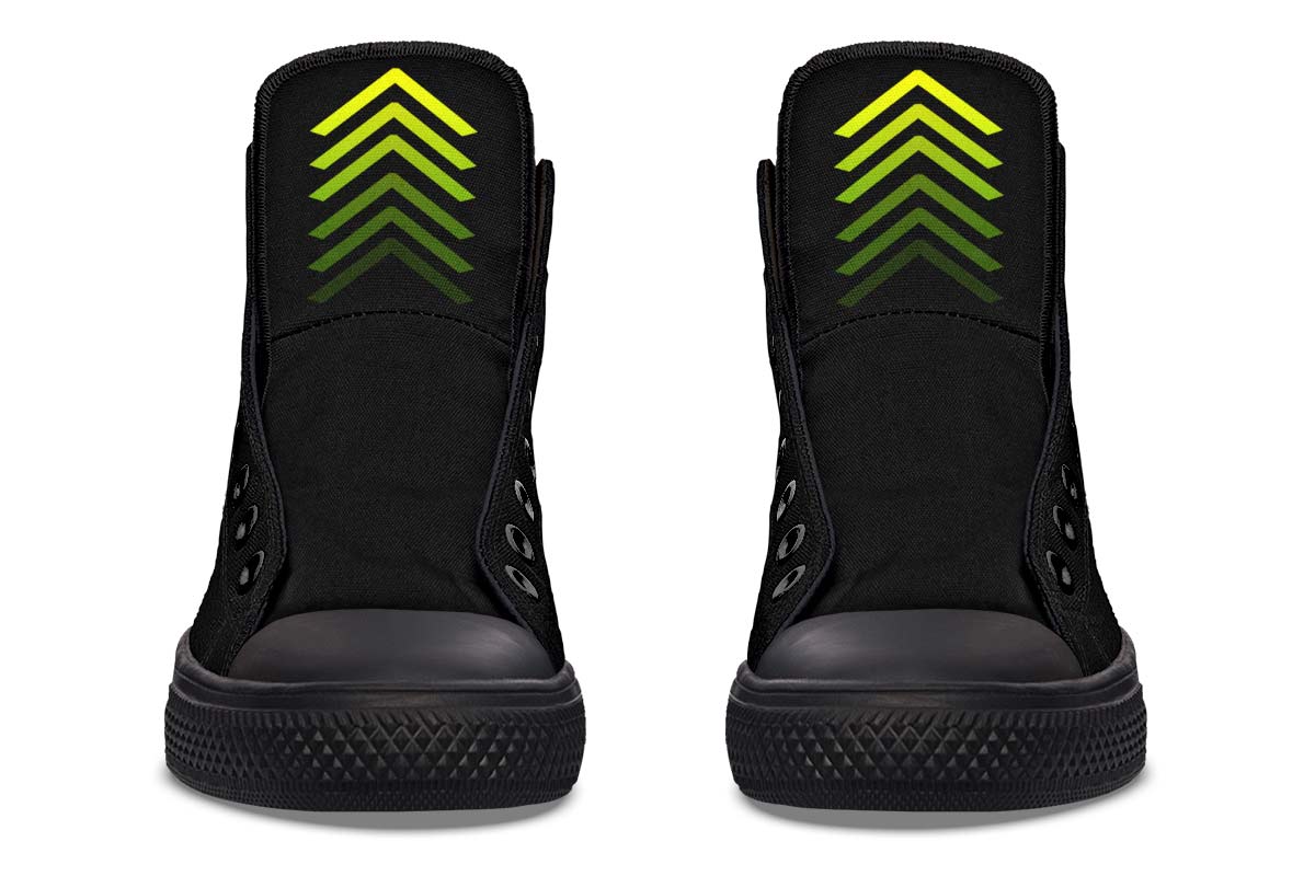 Men's And Women's Fashion Color Printing High-top Canvas Shoes