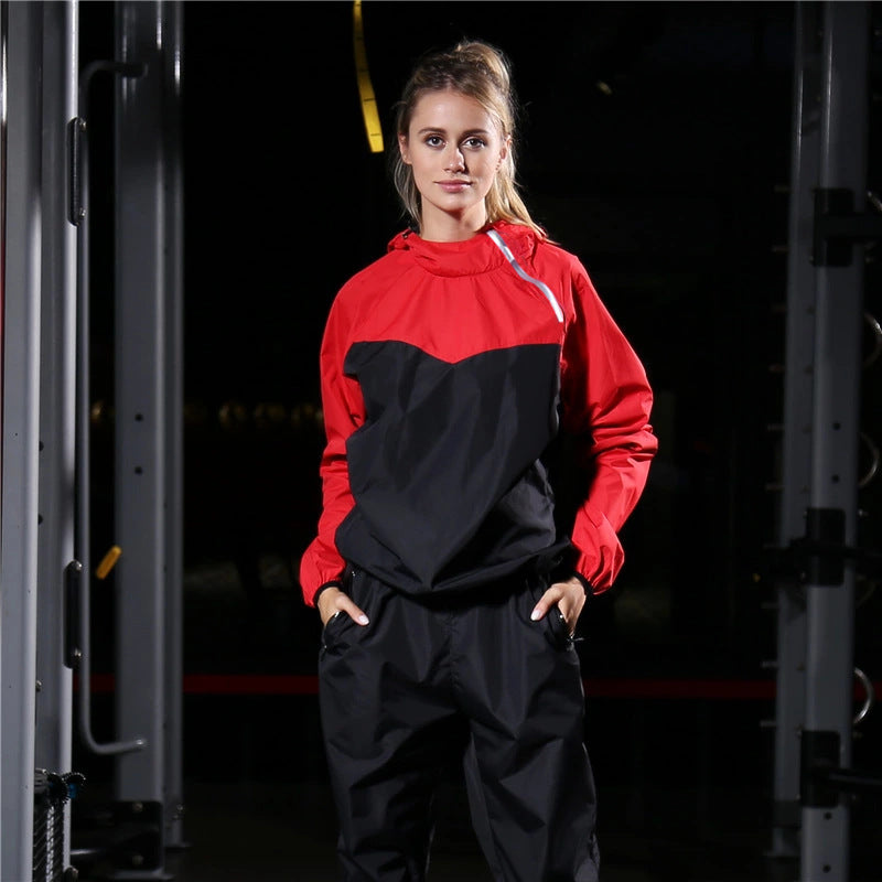 Sweat Suit Plus Inner Net Sportswear Fitness Running Sweat Two-piece Set