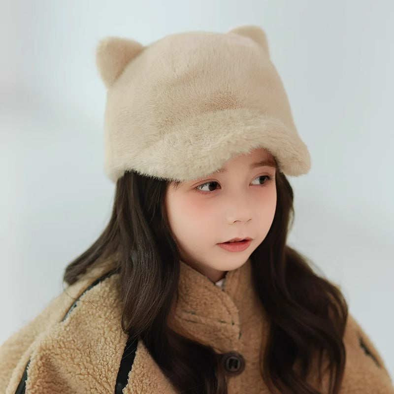 Children's Hat Thickened Warm Plush Baseball Cap
