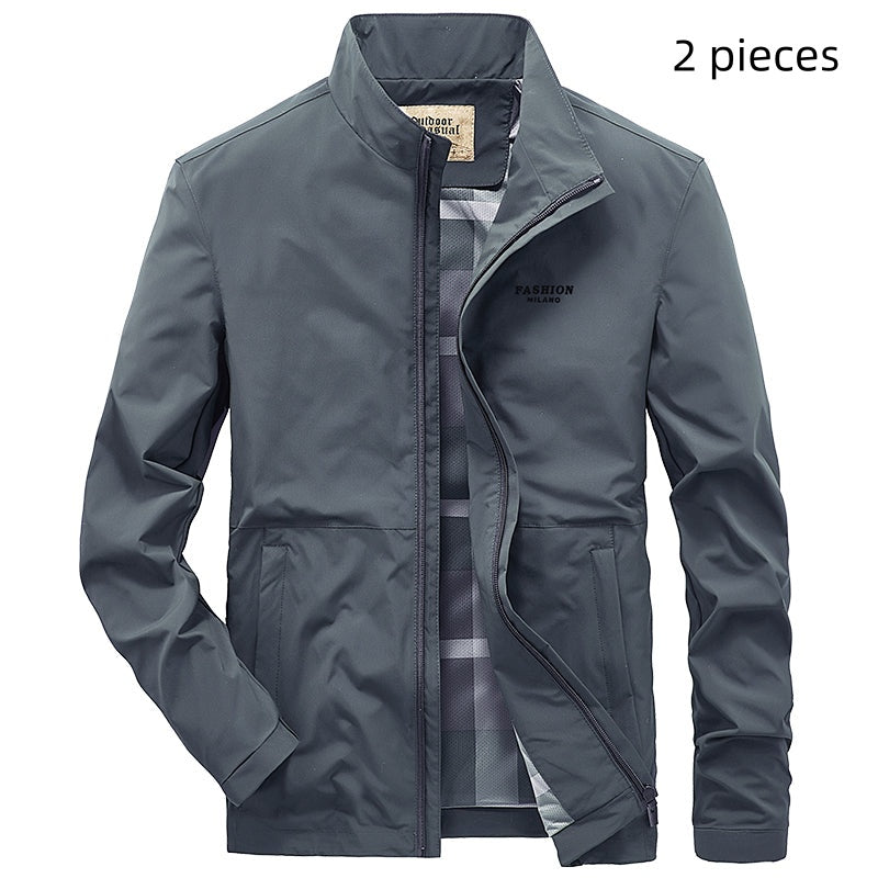 Loose Casual Stand Collar Jacket Men's Top