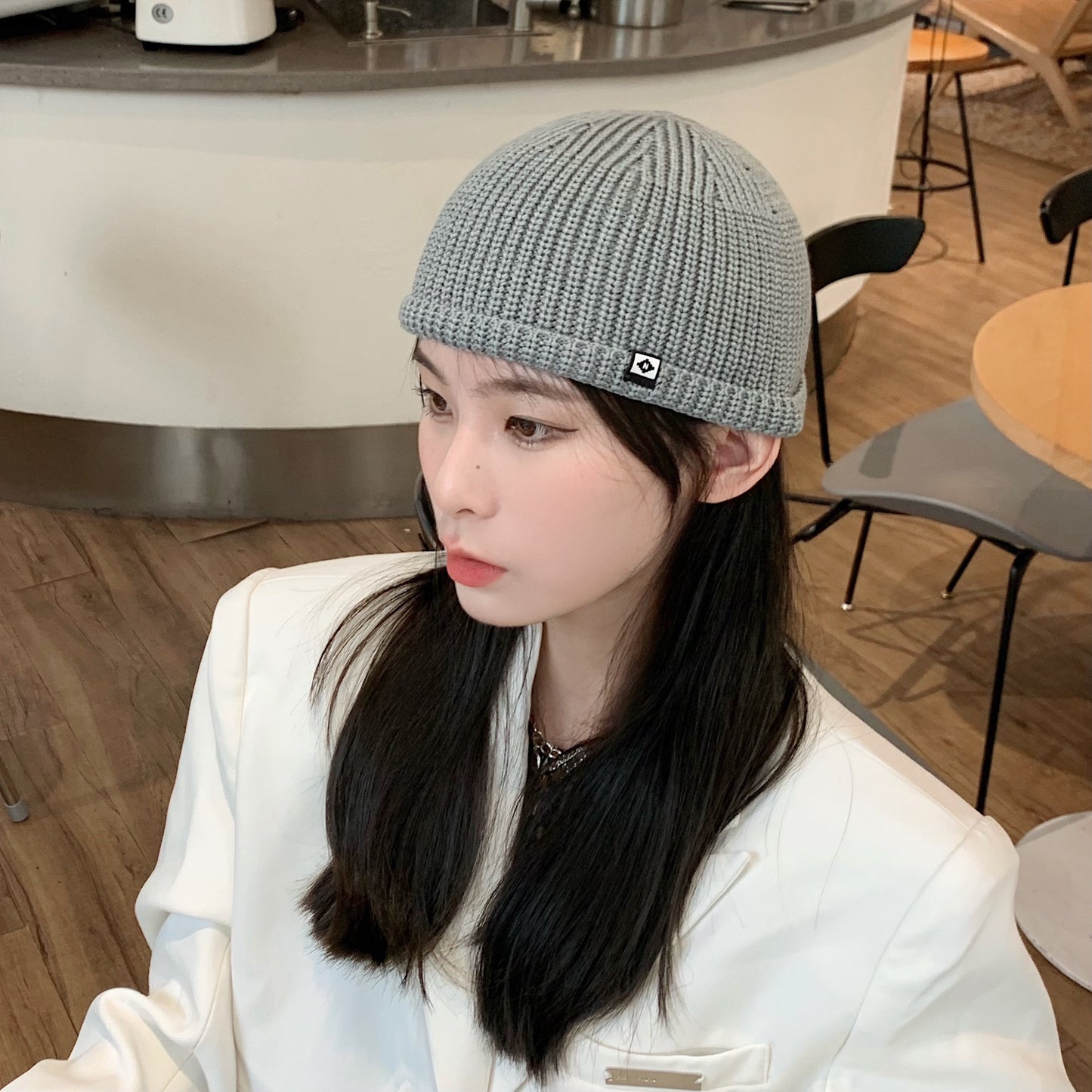 Solid Color Woolen Dome Knitted Hat