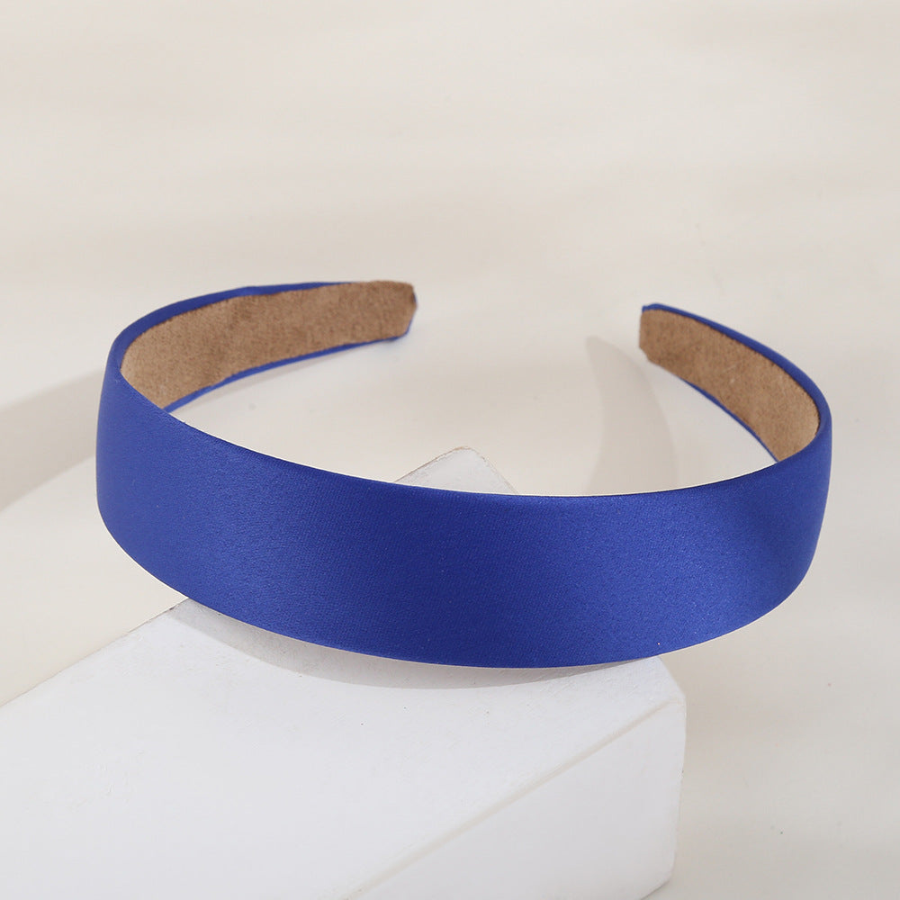 Color Elegant Headband Solid Color Baidu Headband Wide Fabric High Skull Top Headband