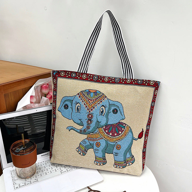 Women's Large Capacity Printed Shoulder Bag