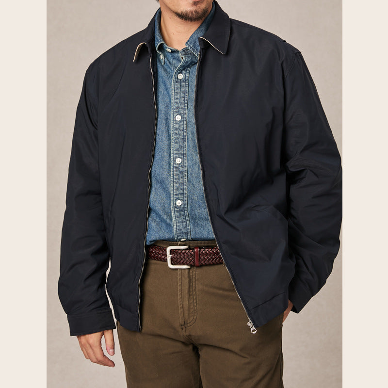 Spring Classic Lapel Contrast Color Sports Jacket