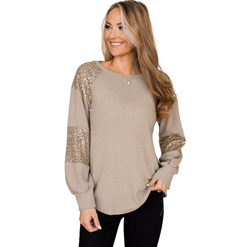 Efterår Og Vinter Ny Pullover Rund Hals Langærmet Top Til Kvinder