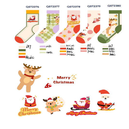 Christmas Men's And Women's Mid-calf Christmas Stockings