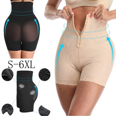 European And American Large Size Single-breasted High-waisted Abdomen Pants