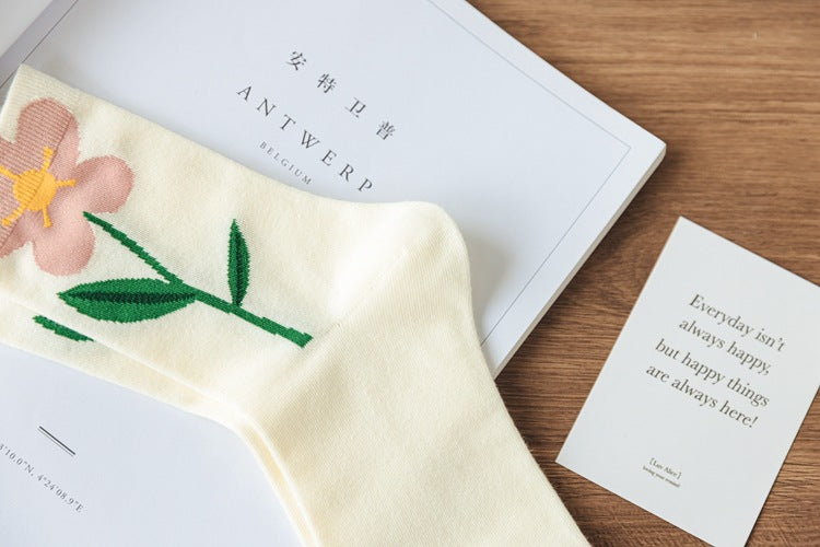 Dadongmen All-match Tulip Pile Socks Cute Stockings