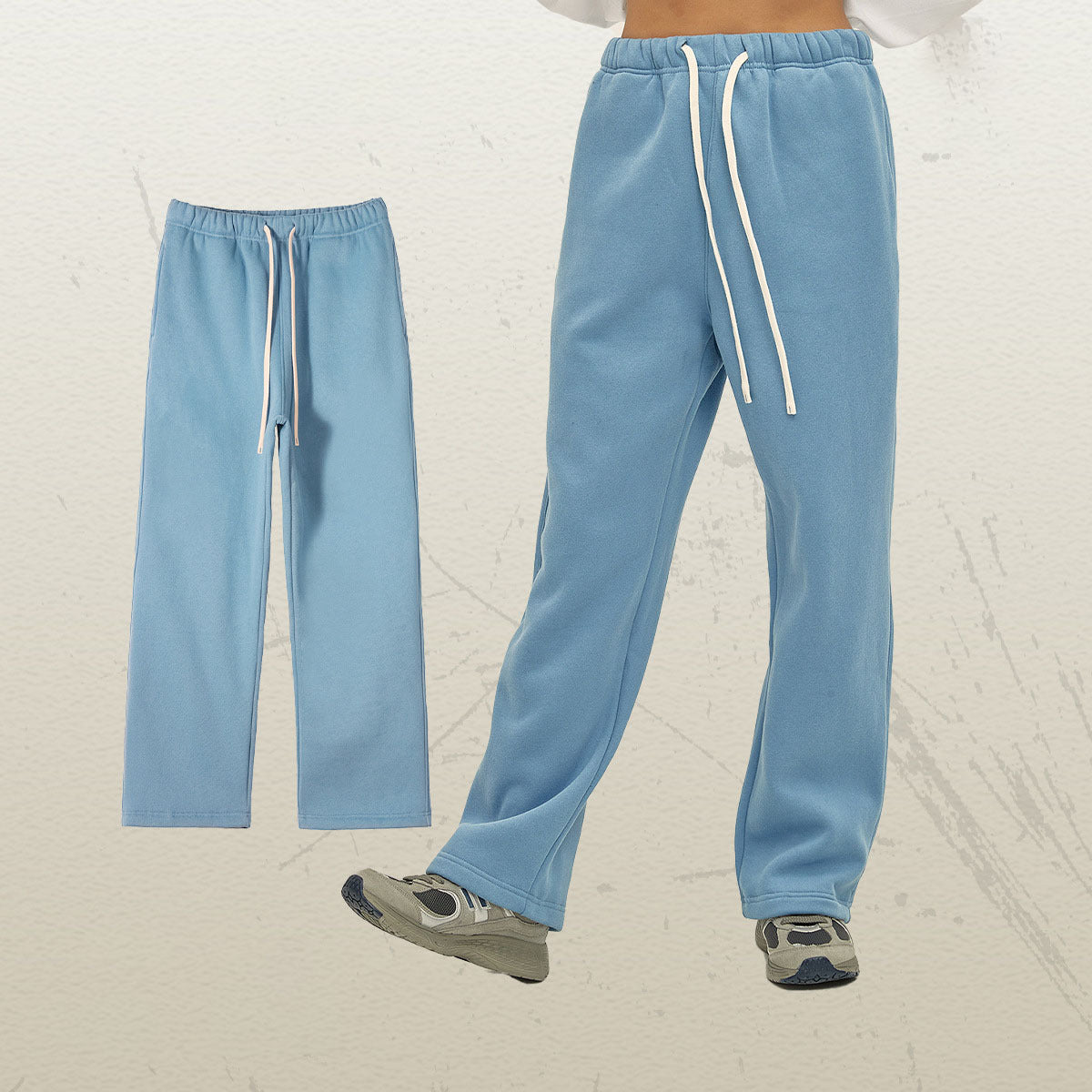 Women's Straight Velvet Solid Color Loose Sports And Leisure Trousers