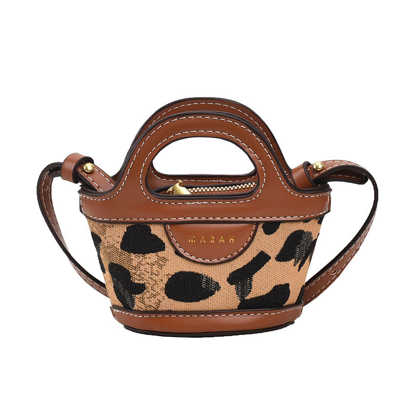 Koreansk-inspireret patchwork mode plaid mini mulepose skuldertaske