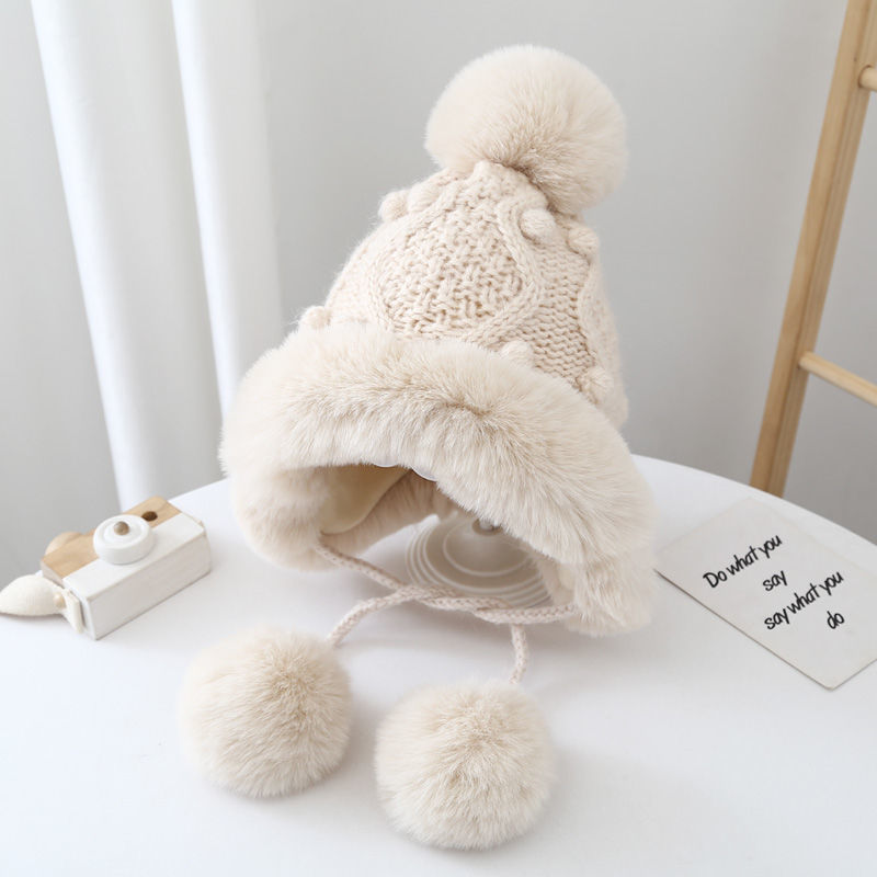 Winter Knitted Ear Protection Wool Hat Parent-child Style