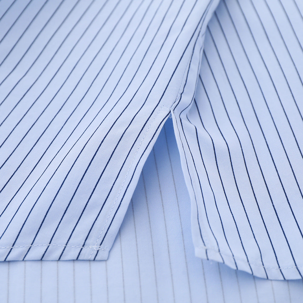 Japanese Minority Trendy Brand Pinstripe Long-sleeved Shirt