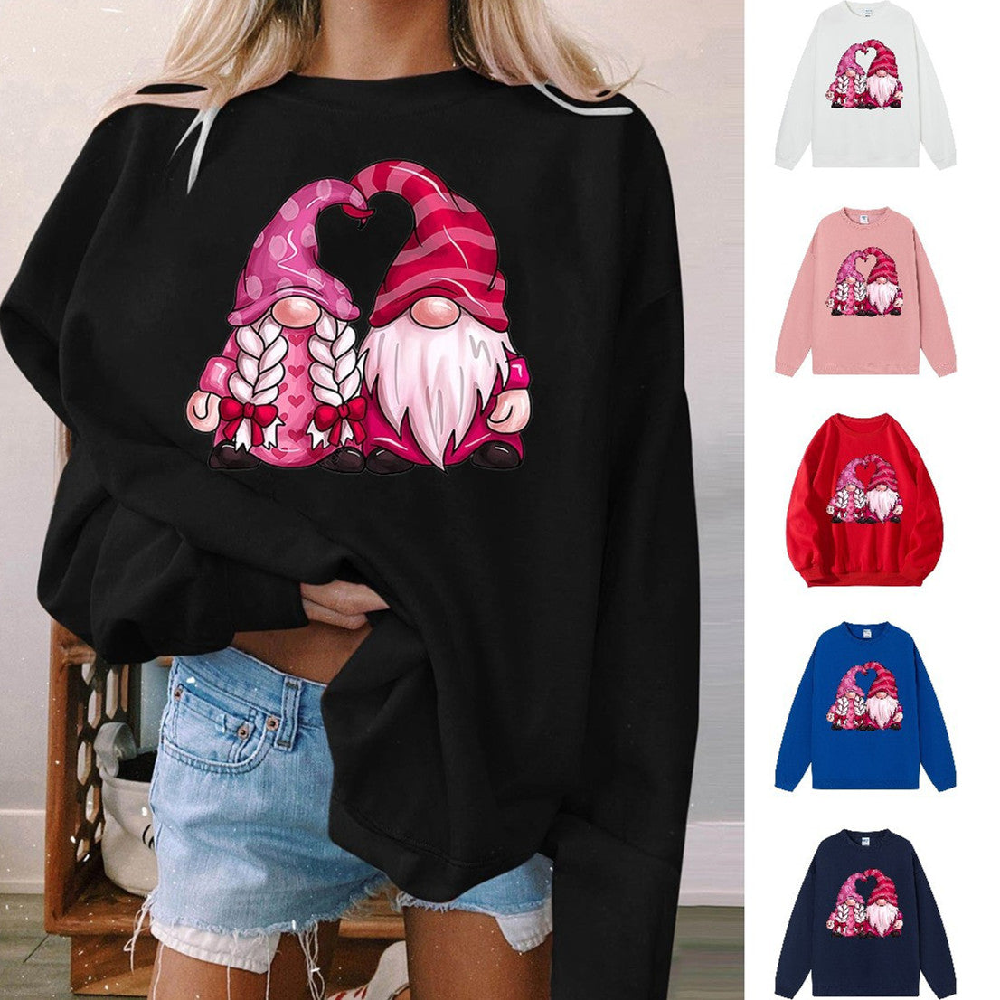 Casual Plus Size Crew Neck Pullover Sweatshirt Top