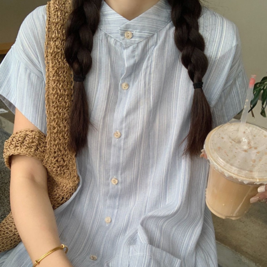 Womens Loose Casual Shirt Dress