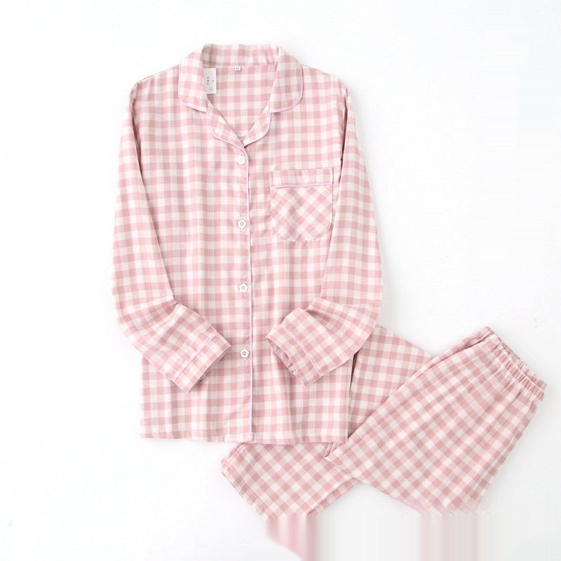 SpringAutumn Womens Double-Layer Long-Sleeve Loungewear Set