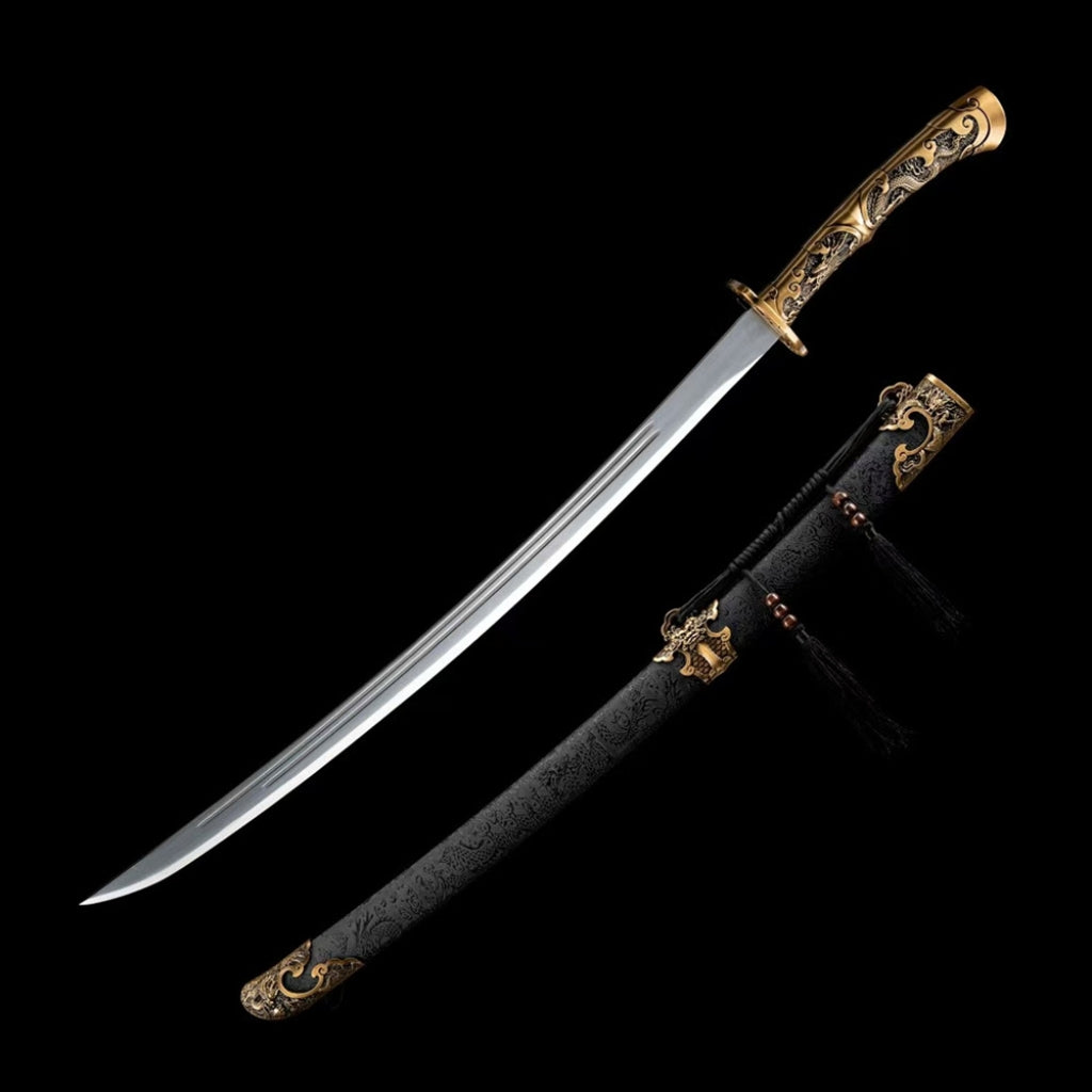 Linglong Green Blade, High Manganese Steel Xiuchun Dao, Sword, Green Blade, Tang Heng Dao, Film TV Prop, Practice Cold Weapon Unsharpened