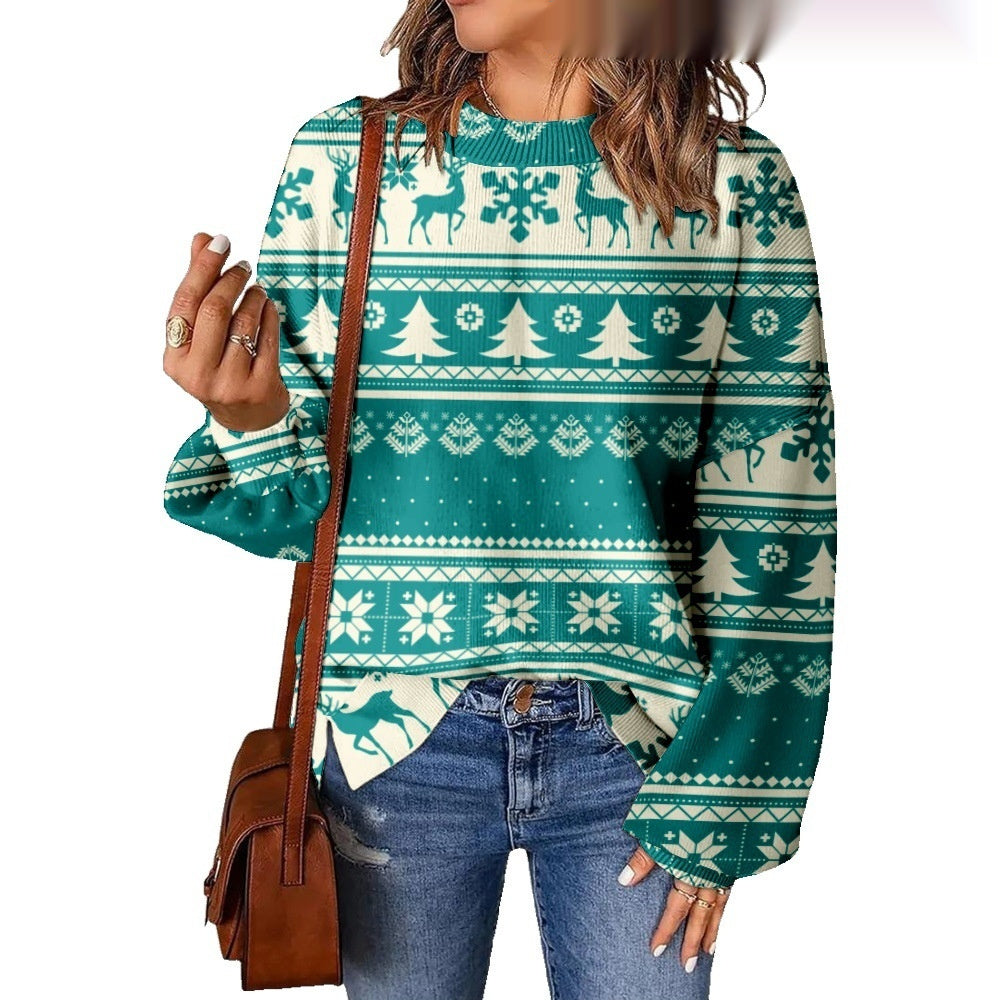 Digitalprint Mønsterskygge Modetrend Rundhalset Sweater 3D