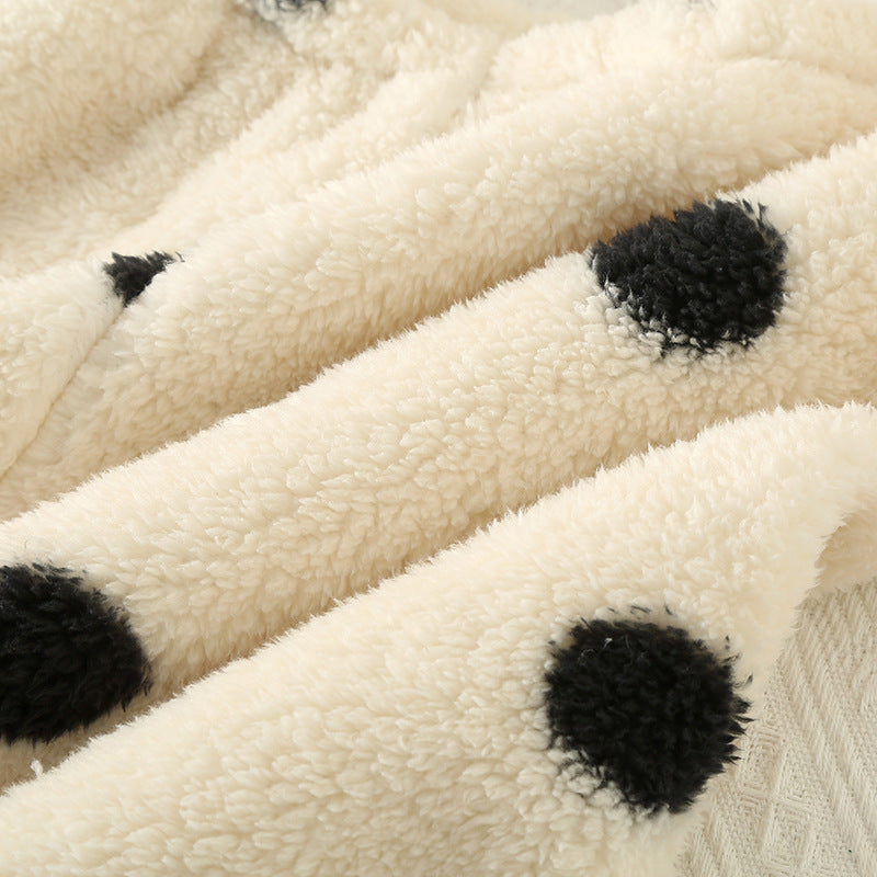 Women's Flannel Thickened Zippered Two-Piece Pajamas
