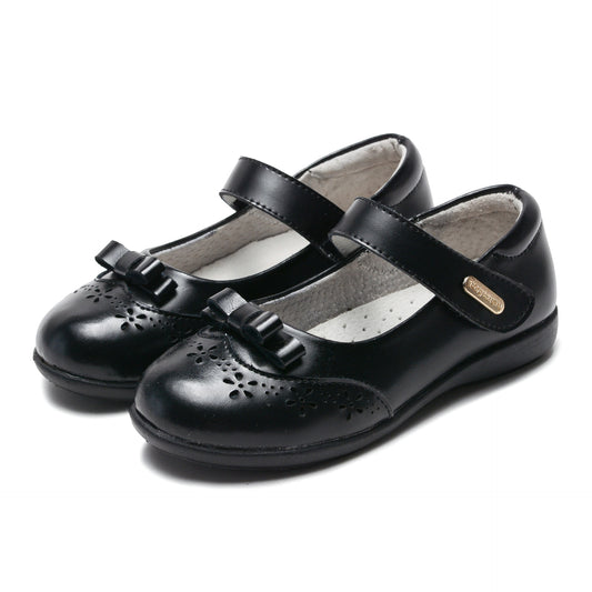 Black Leather Princess Shoes Single Student Performance Shoes