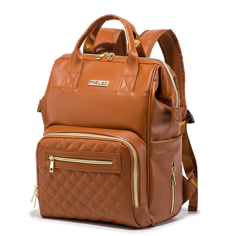 Solid Color Waterproof Fashion All-match Portable Backpack