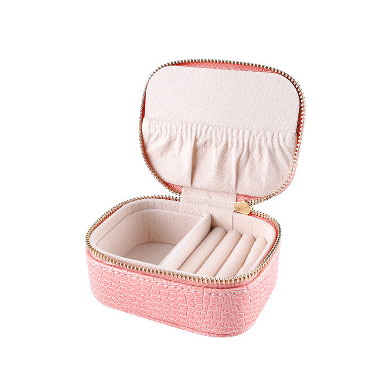 Small Square Portable Jewelry Ring Earring Storage Box