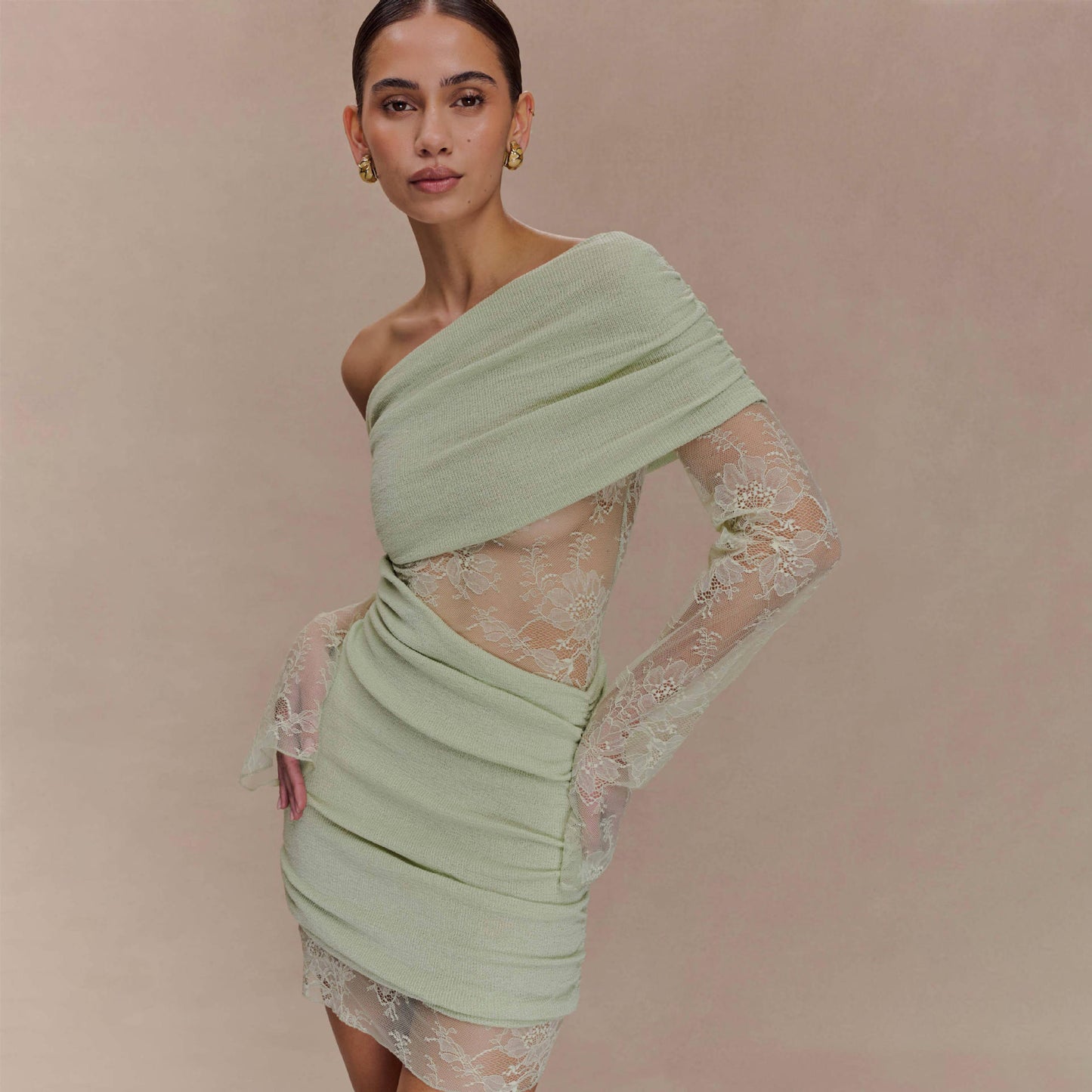 Sexy Lace Sheer Beach Cover-up Bikini Swimsuit Beach Dress