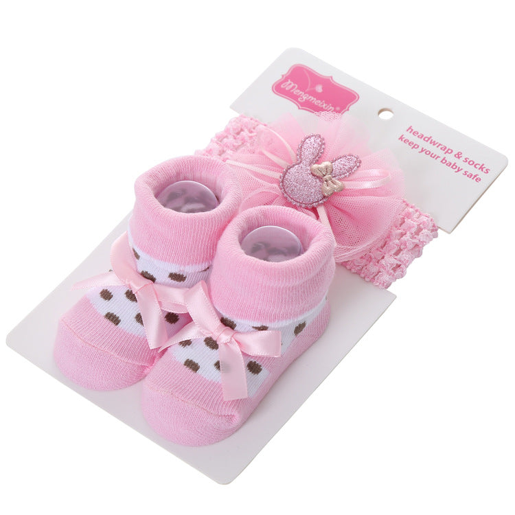 New Polka Dot Three-dimensional Hair Ball Flip Up Children's Socks
