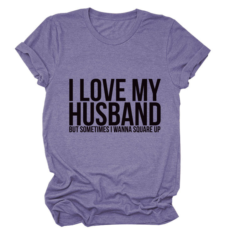 Letters Fashion Round Neck Short Sleeve Ebay Women's T-shirt