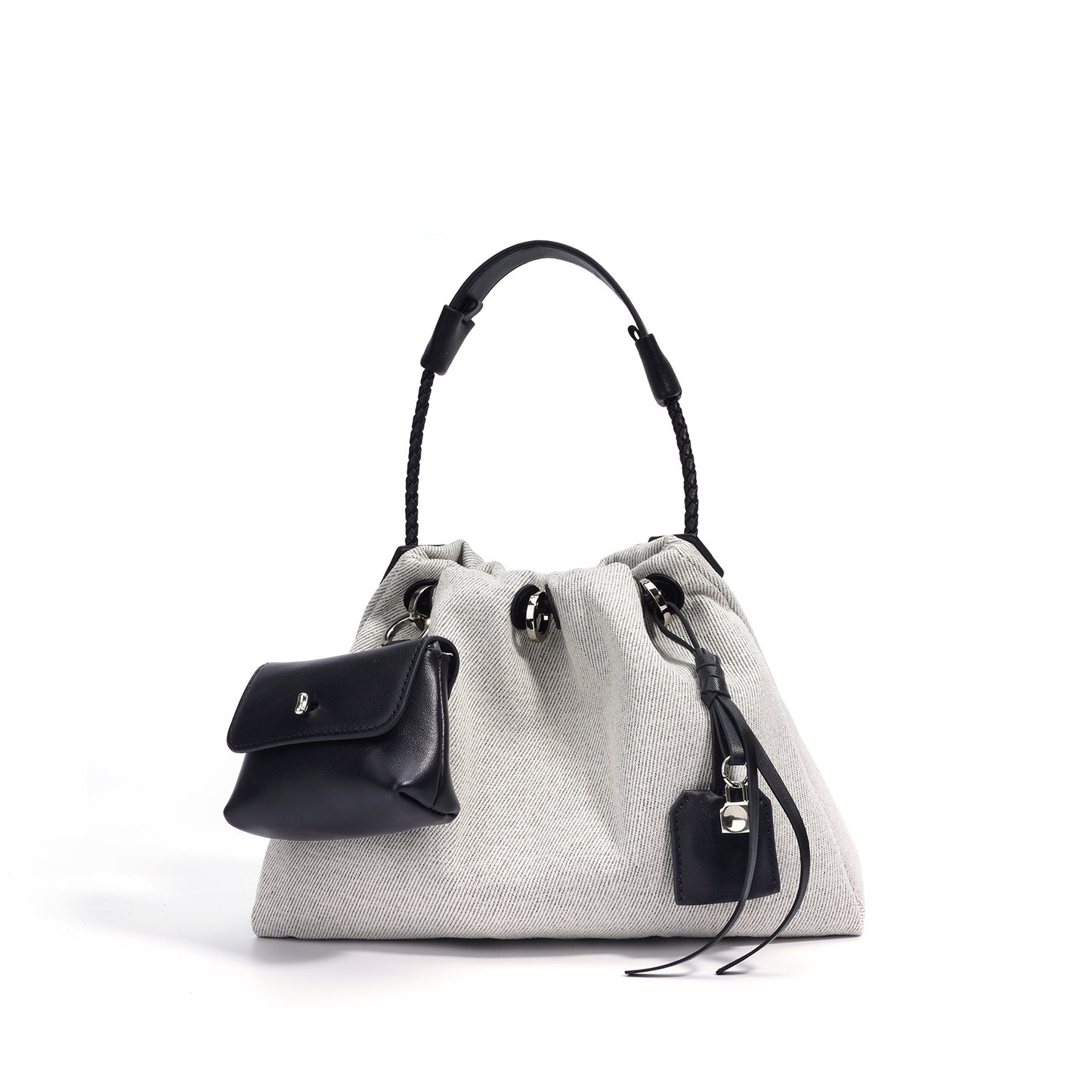 Large-capacity Crossbody Bag Lightweight Idle Style Genuine Leather Made Korean