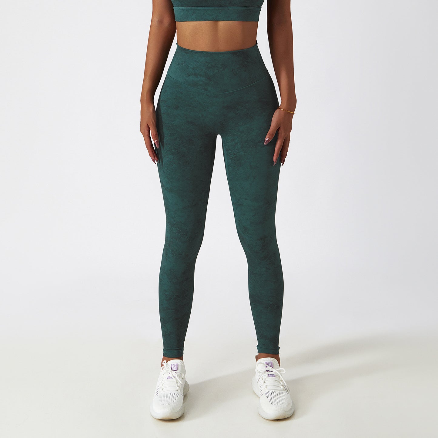 European And American Print Yoga Fitness Pants Women's High Waist Tight