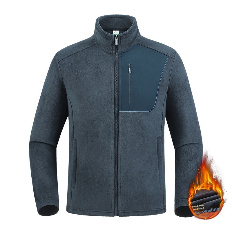 Fleece Sweater Men's Thickened Fleece-lined Polar Fleece