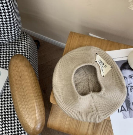 Women's Autumn And Winter Knitted Beret Warm Wool  Yuppie