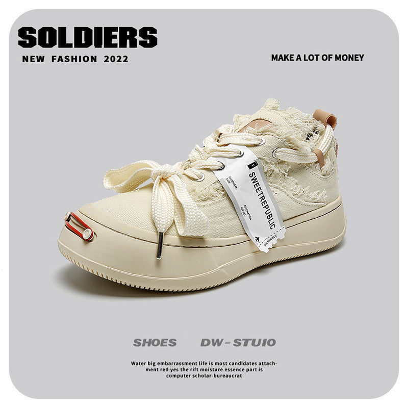 Butterfly Casual Shoes All Match Height Increasing Platform Shoes