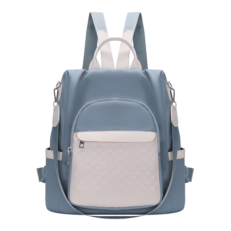 New Single Shoulder Colored Diamond Checker Women's Backpack PU Casual
