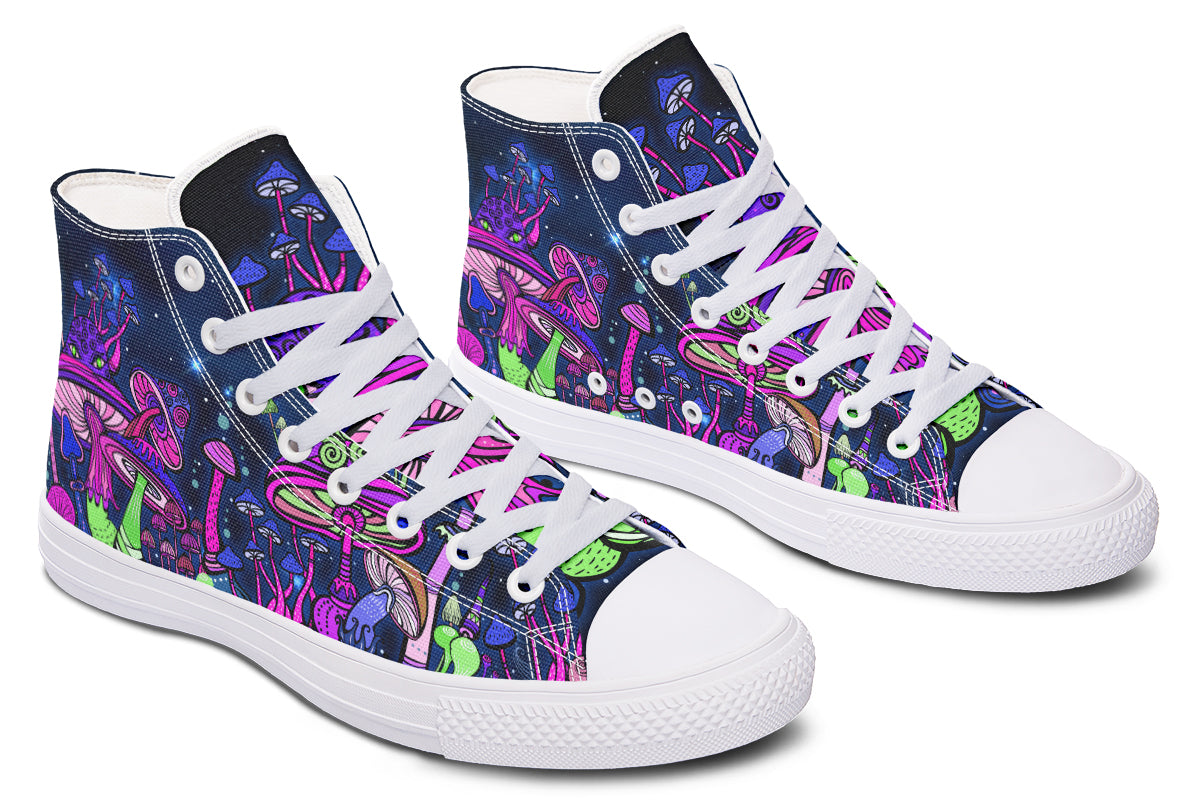 Printed Couple High-top Canvas Shoes