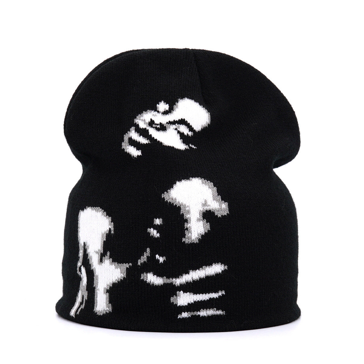 Autumn And Winter Knitting Portrait Jacquard Warm Wool Hat