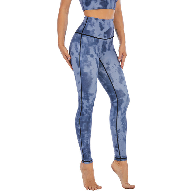 Yoga Pants Women European And American Tight-fitting High-waist Hip-lifting Exercise