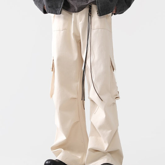Men's And Women's Retro Wide Leg Workwear Pants