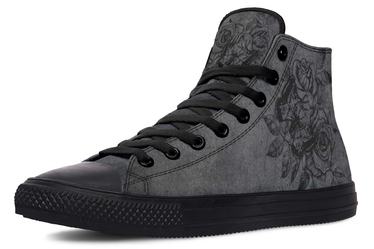 Men's And Women's Fashion Color Printing High-top Canvas Shoes