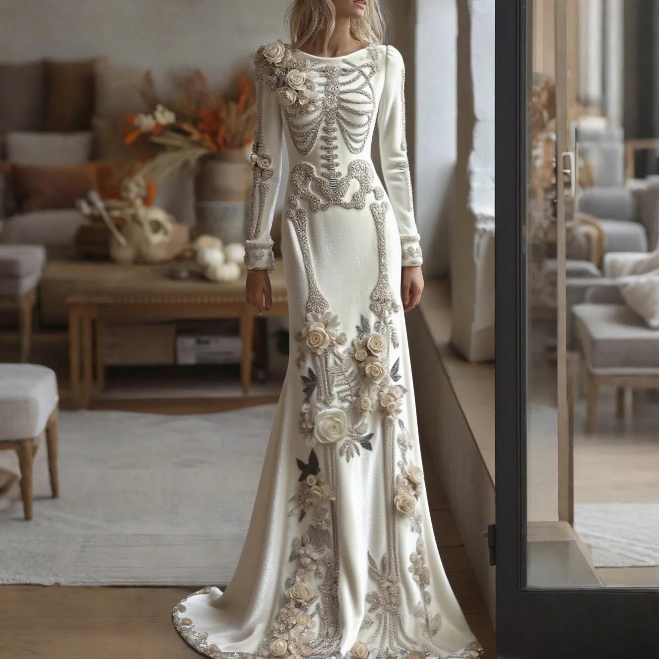 Elegant Long Dress For European And American Socialites For Halloween